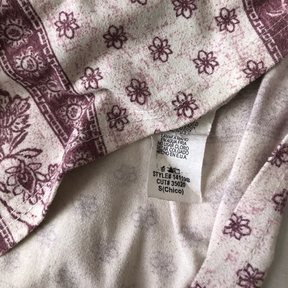 Pink/White Floral Loose Cami V-Neck Front/Back - Picture 5 of 5